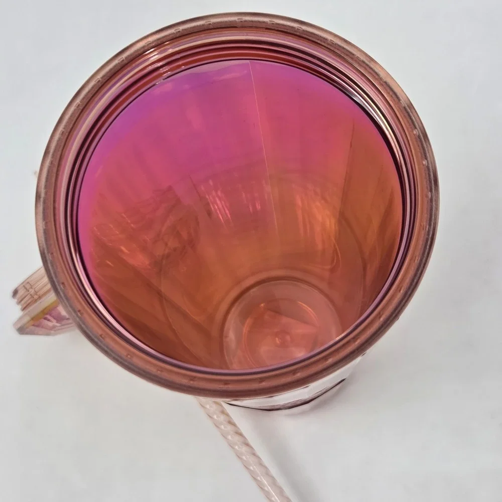 Starbucks Tumbler 2020 Summer Rose Gold Iridescent Kaleidoscope Dome Lid‎